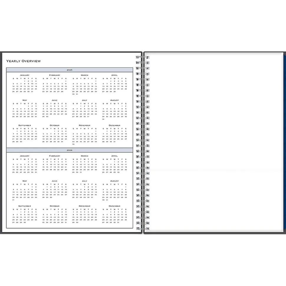 2025 Blue Sky Passages 8.5" x 11" Weekly & Monthly Appointment Book, Plastic Cover, Charcoal Gray (100009-25)