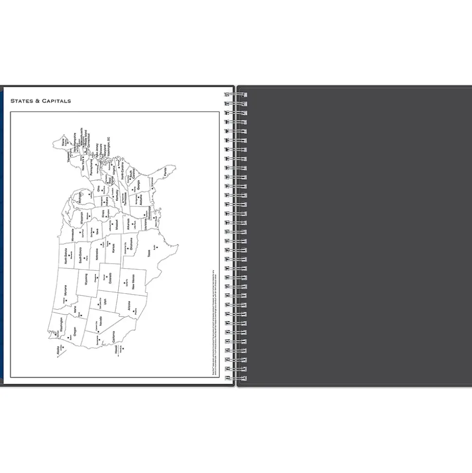 2025 Blue Sky Passages 8.5" x 11" Weekly & Monthly Appointment Book, Plastic Cover, Charcoal Gray (100009-25)