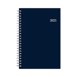 2025 Blue Sky Passages 5" x 8" Weekly & Monthly Planner, Plastic Cover, Navy Blue (148657-25)