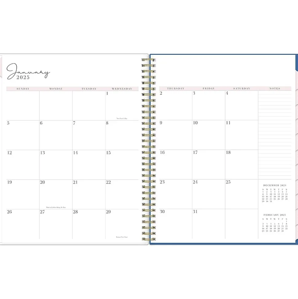 2025 Blue Sky Rachel Parcell Tressa 8.5" x 11" Weekly & Monthly Planner, Plastic Cover, Multicolor (151193)