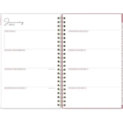 2025 Blue Sky Rachel Parcell Rose 5" x 8" Weekly & Monthly Planner, Plastic Cover, Multicolor (148189)