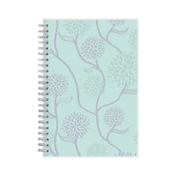 2025 Blue Sky Rue Du Flore 5" x 8" Weekly & Monthly Planner, Plastic Cover, Green/Purple (101603-25)