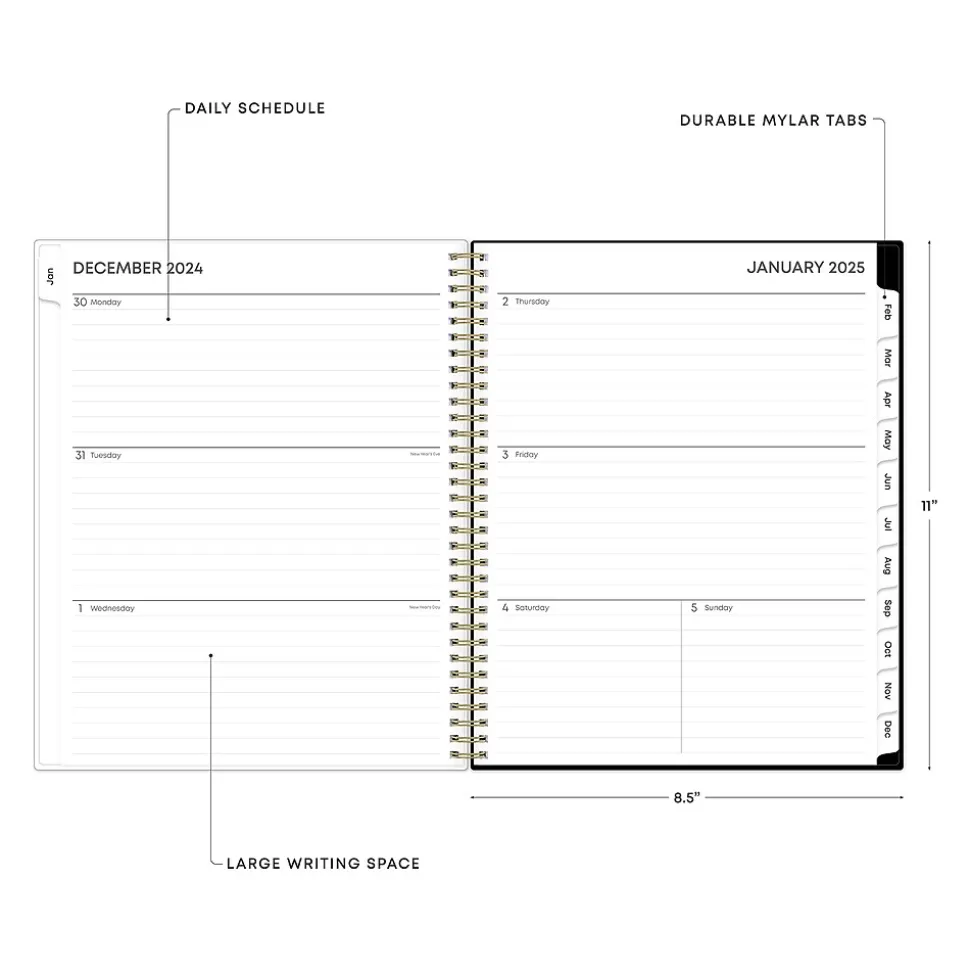 2025 Blue Sky Vonnie 8.5" x 11" Weekly & Monthly Planner, Plastic Cover, Multicolor (152196)