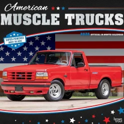 2025 BrownTrout American Muscle Trucks 12" x 12" Monthly Square Wall Calendar (9781975479893)