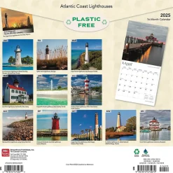 2025 BrownTrout Atlantic Coast Lighthouses 12" x 12" Monthly Wall Calendar (9781975475079)