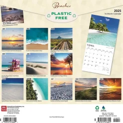 2025 BrownTrout Beaches 12" x 12" Monthly Square Wall Calendar (9781975476601)