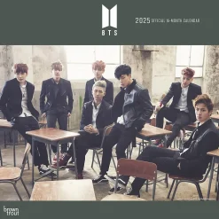 2025 BrownTrout BTS 12" x 24" Monthly Square Wall Calendar, (9781975479381)