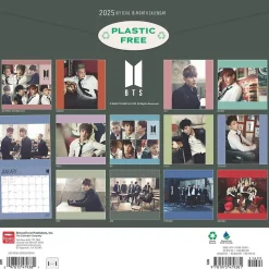 2025 BrownTrout BTS 12" x 24" Monthly Square Wall Calendar, (9781975479381)