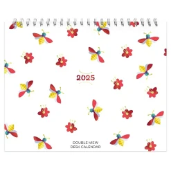 2025 BrownTrout Busy Bees 7.5" x 6" Monthly Double-View Easel Desk Calendar (9781975478452)