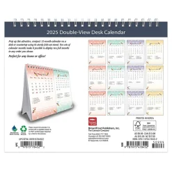 2025 BrownTrout Busy Bees 7.5" x 6" Monthly Double-View Easel Desk Calendar (9781975478452)