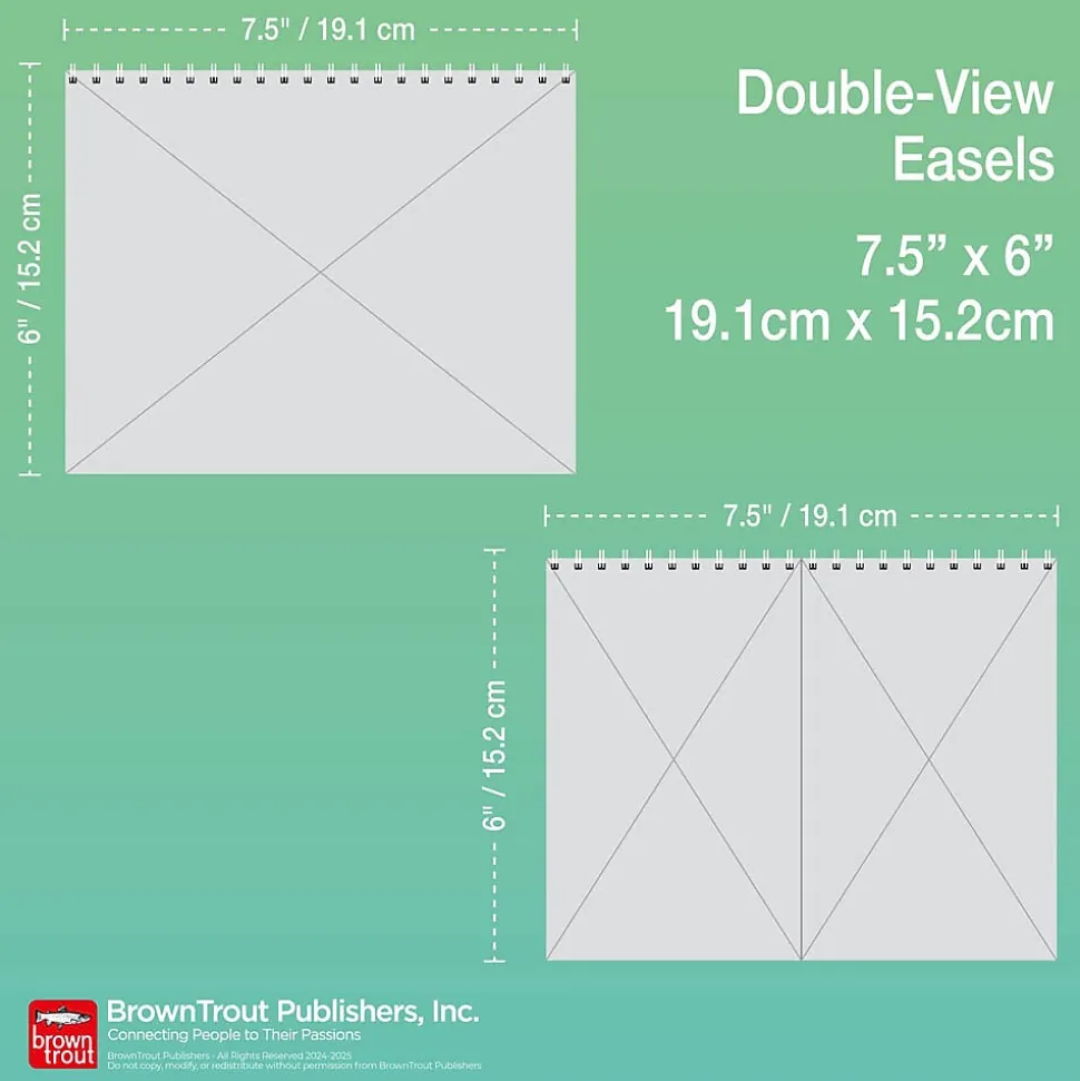 2025 BrownTrout Busy Bees 7.5" x 6" Monthly Double-View Easel Desk Calendar (9781975478452)