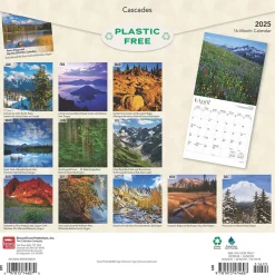 2025 BrownTrout Cascades 12" x 12" Monthly Wall Calendar (9781975474607)