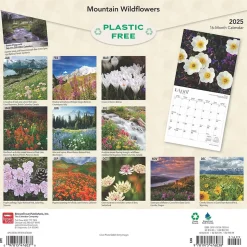 2025 BrownTrout Mountain Wildflowers 12" x 12" Monthly Square Wall Calendar (9781975476038)