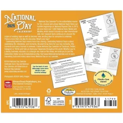 2025 BrownTrout National Day 6" x 5" Day-to-Day Desktop Box Calendar (9781975479367)