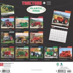 2025 BrownTrout Tractors 12" x 12" Monthly Square Wall Calendar (9781975477868)