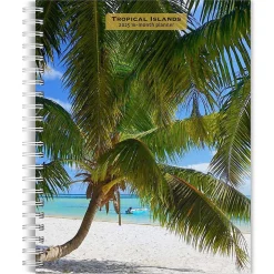 2025 BrownTrout Tropical Islands 6" x 7.75" Weekly Engagement Planner, Paper Cover, Multicolored (9781975473266)