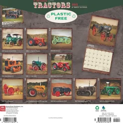 2025 BrownTrout Vintage Tractors 12" x 12" Monthly Wall Calendar (9781975477875)