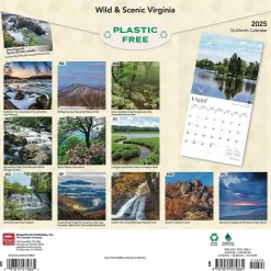 2025 BrownTrout Virginia Wild & Scenic 12" x 12" Monthly Wall Calendar (9781975475864)