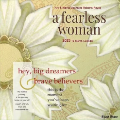 2025 Brush Dance A Fearless Woman 12" x 24" Monthly Square Wall Calendar, (9781975481247)
