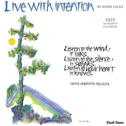 2025 Brush Dance Live with Intention 12" x 12" Monthly Square Wall Calendar (9781975480011)
