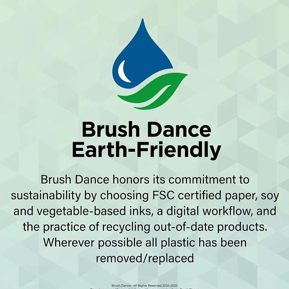 2025 Brush Dance Live with Intention 12" x 12" Monthly Square Wall Calendar (9781975480011)