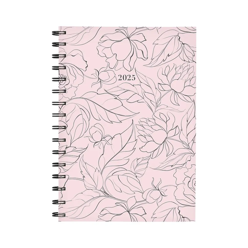 2025 Cambridge Alicia 5.5" x 8.5" Weekly & Monthly Planner, Poly Cover, Pink/Black (1726-200-25)