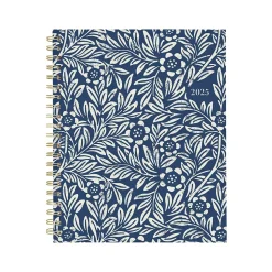 2025 Cambridge Blockprint 8.5" x 11" Weekly & Monthly Planner, Cotton Cover, Blue/White (1724-905-25)