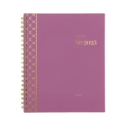 2025 Cambridge WorkStyle Balance 8.5" x 11" Weekly & Monthly Planner, Poly Cover, Red Violet/Gold (1606-905-59-25)