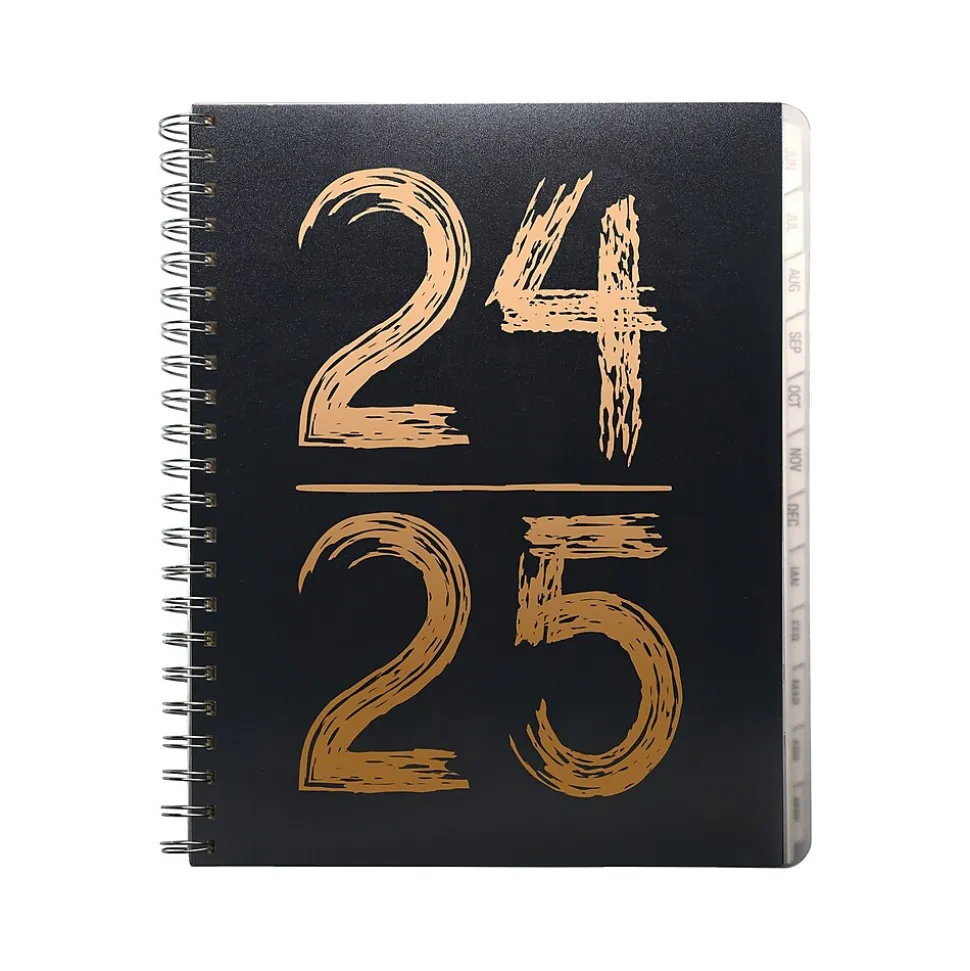 2024-2025 Global Printed Products Pick Your Own 8.5" x 11" Academic Weekly & Monthly Planner, Vinyl Cover, Assorted Colors