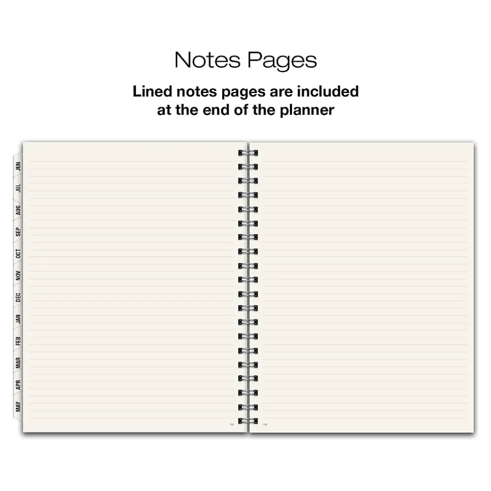 2024-2025 Global Printed Products Pick Your Own 8.5" x 11" Academic Weekly & Monthly Planner, Vinyl Cover, Assorted Colors