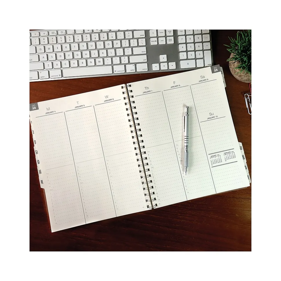 2024-2025 Global Printed Products Pick Your Own 8.5" x 11" Academic Weekly & Monthly Planner, Vinyl Cover, Assorted Colors