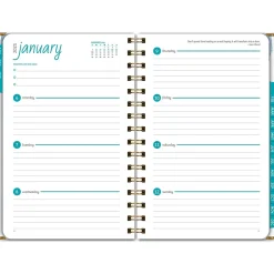 2025 Global Printed Products 5.5" x 8" Weekly & Monthly Planner, Paperboard Cover, Multicolor (SPLS25-58-33)