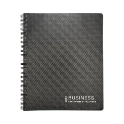 2025 Global Printed Products 8.5" x 11" Weekly & Monthly Appointment Planner, Paper Cover, Black (APPT-CY25-8511)
