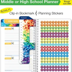 2024-2025 Global Printed Products 5.5" x 8.5" Academic Year Planner, Paper Cover, Multicolor (AY24SB558501-CP)