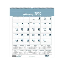 2025 House of Doolittle Bar Harbor 6" x 7" Monthly Wall Calendar, White/Blue (330-25)
