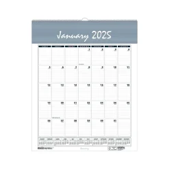 2025 House of Doolittle Bar Harbor 12" x 17" Monthly Wall Calendar, White/Blue (332-25)