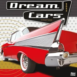 2025 Motor Club Dream Cars 12" x 24" Monthly Square Wall Calendar, (9781975479619)