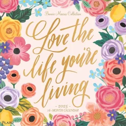 2025 Plato Bonnie Marcus 12" x 24" Monthly Square Wall Calendar, (9781975480097)