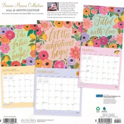 2025 Plato Bonnie Marcus 12" x 24" Monthly Square Wall Calendar, (9781975480097)