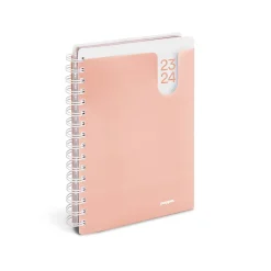 2023-2024 Poppin 6" x 8.5" Academic Weekly & Monthly Planner, Blush (109412)