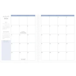 2024-2025 Punch Studio 9.5" x 11.5" Academic Monthly Planner, Paper Cover, Blue Multicolor (79142)