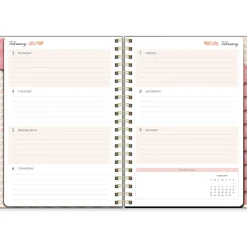 2025 Southworth Watercolor Sunset 7" x 9.25" Weekly & Monthly Planner, Hardcover, Multicolor (91087)
