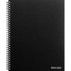 2024-2025 Staples 8" x 11" Academic Weekly & Monthly Appointment Book, Plastic Cover, Black (ST25499-23)