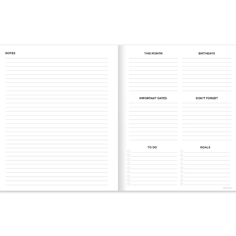 2025 TF Publishing 9" x 11" Wacky and Wavy Large Monthly Planner 25-4716