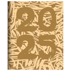 2025 TF Publishing 6.5" x 8" Monthly Planner, Paperboard Cover, Muddy Scribbles (25-4214)