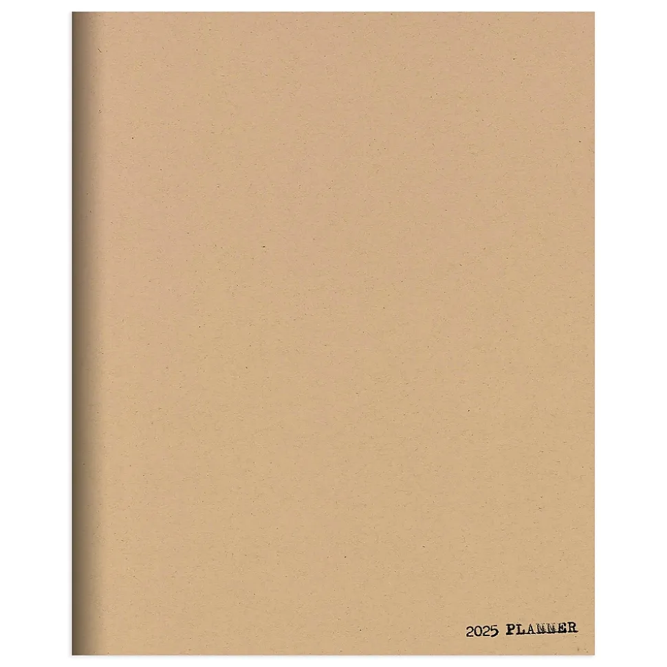 2025 TF Publishing 6.5" x 8" Monthly Planner, Paperboard Cover, Anything But Basic Kraft (25-4200)