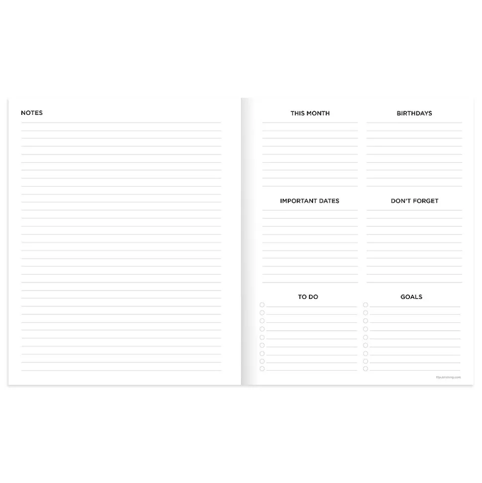 2025 TF Publishing 6.5" x 8" Monthly Planner, Paperboard Cover, Anything But Basic Kraft (25-4200)