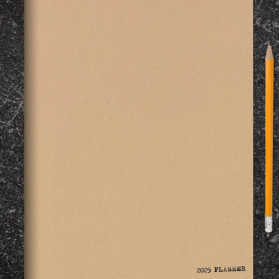 2025 TF Publishing 6.5" x 8" Monthly Planner, Paperboard Cover, Anything But Basic Kraft (25-4200)