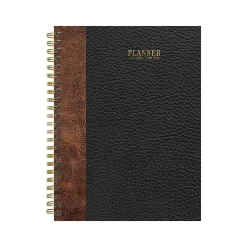 2024-2025 TF Publishing Bibliophile Series Bound Black 6" x 8" Academic Weekly & Monthly Planner, Paperboard Cover
