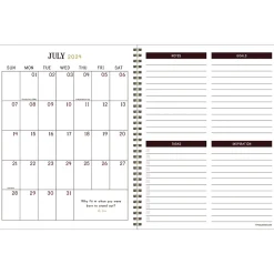 2024-2025 TF Publishing Bibliophile Series Royal Tartan 9" x 11" Academic Weekly & Monthly Planner, Paper Cover, Blue/Yellow